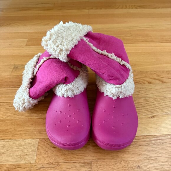Crocs Nadia Boots in Berry Pink Size 8 - Picture 2 of 16